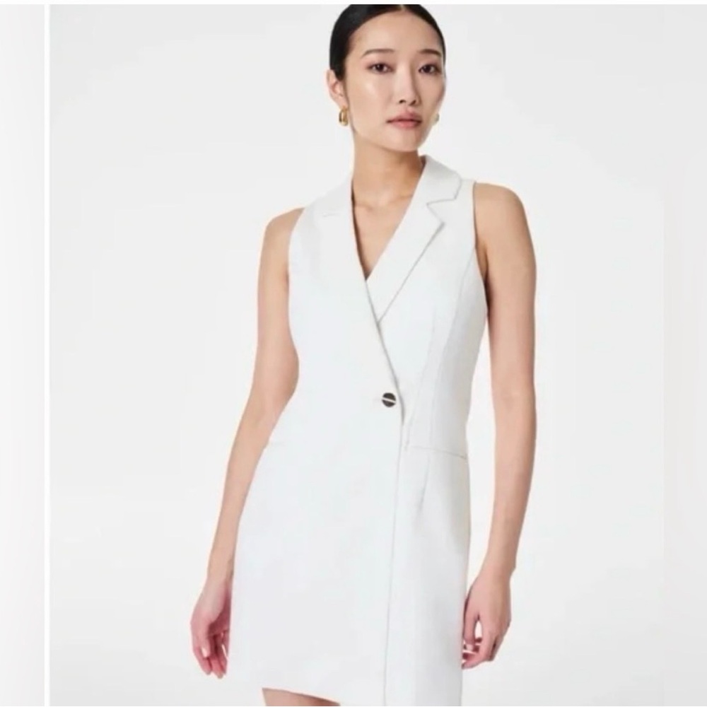 Spanx Pointe Vest Dress Cream XL NwT